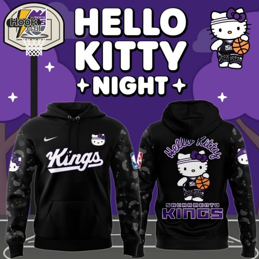 Men’s Nike Sacramento Kings Hello Kitty Night 2024 Premium Limited Pullover Hoodie