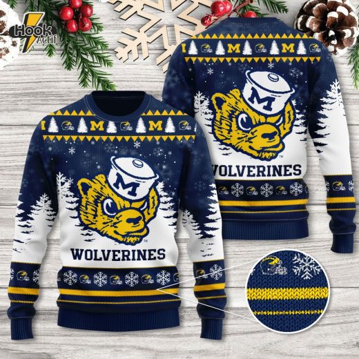 Michigan Wolverines Football 3D Ugly Sweater