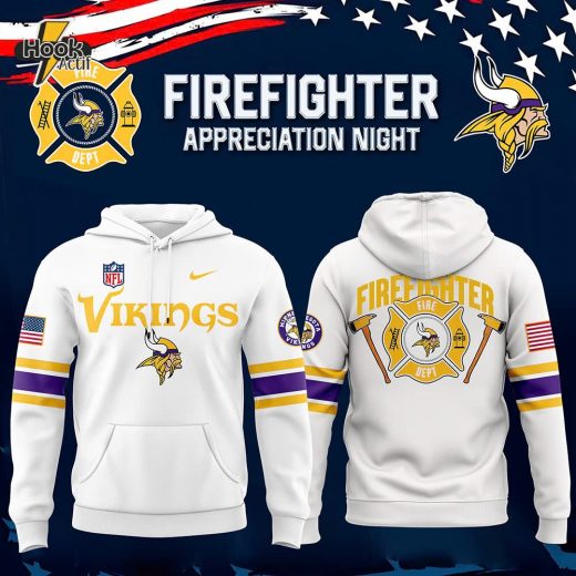 Minnesota Vikings x 2024 Firefighter Appreciation Night Premium Limited Hoodie