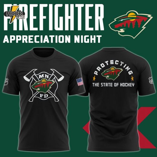 Minnesota Wild 2024 Firefighter Appreciation Night T Shirt V2 Premium Edition