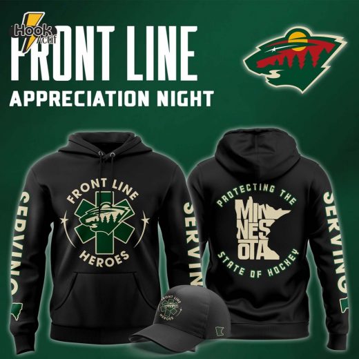 Minnesota Wild x 2025 Front Line Appreciation Night Premium Limited Pullover Hoodie