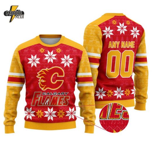 NHL Calgary Flames Special Ugly Sweater For Christmas