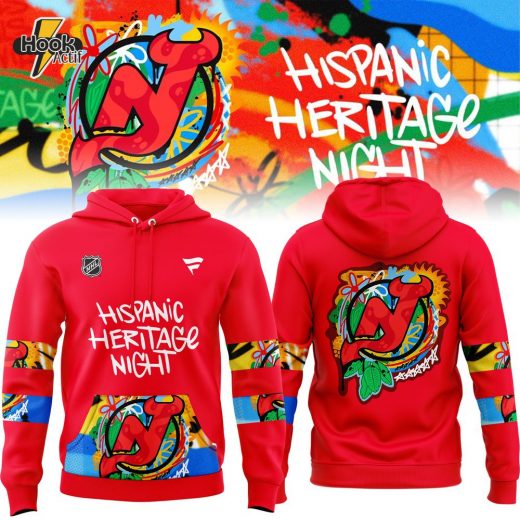 New Jersey Devils 2024 Hispanic Heritage Hoodie Red Unisex Edition