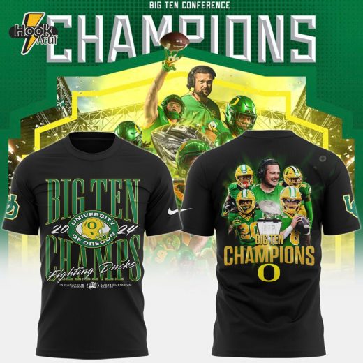 Oregon Ducks 2024 Big Ten Champions Locker Room Premium Limited Tee