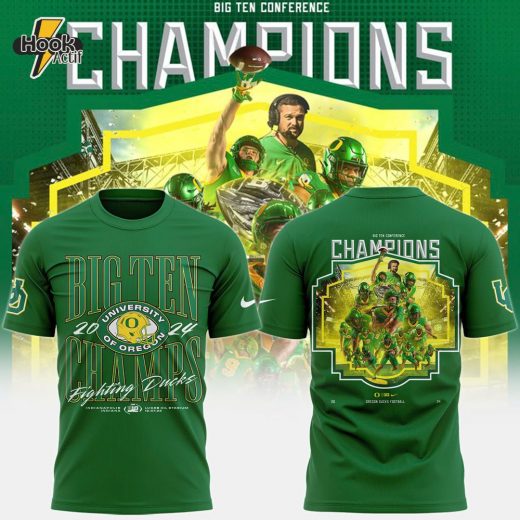 Oregon Ducks 2024 Big Ten Champions Locker Room Premium Tee Version 3