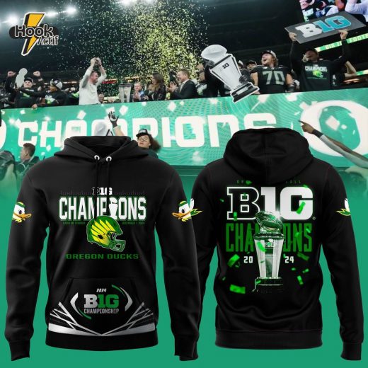 Oregon Ducks 2024 Big Ten Football Conference Champions Locker Room Hoodie