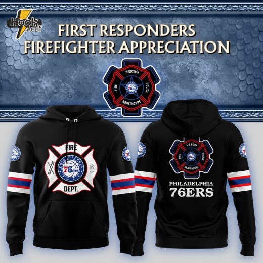 Philadelphia 76ers 2024 Firefighter Appreciation Night Premium Limited Hoodie