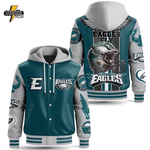 Philadelphia Eagles Hooded Baseball Jacket