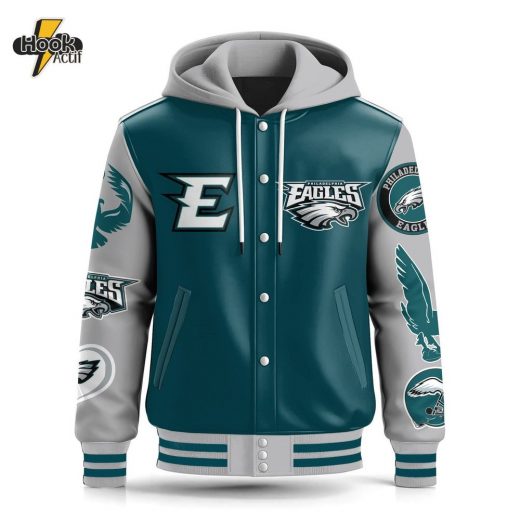 Philadelphia Eagles Hooded Baseball Jacket