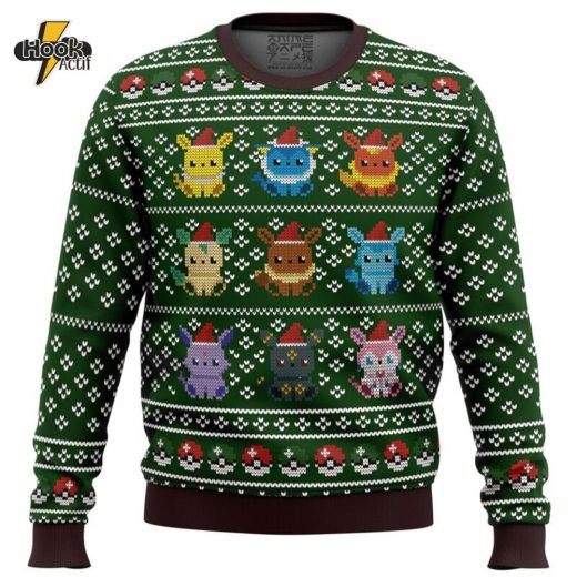 Pokemon Eevee Eeveelutions Ugly Christmas Sweater