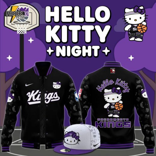 Sacramento Kings Hello Kitty Night 2024 Premium Limited Bomber Jacket