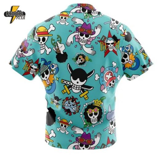 Strawhats Jolly Roger One Piece Button Up Hawaiian Shirt