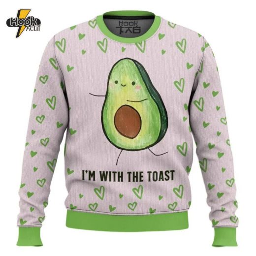 Toast and Avocado Couple Valentine Sweater