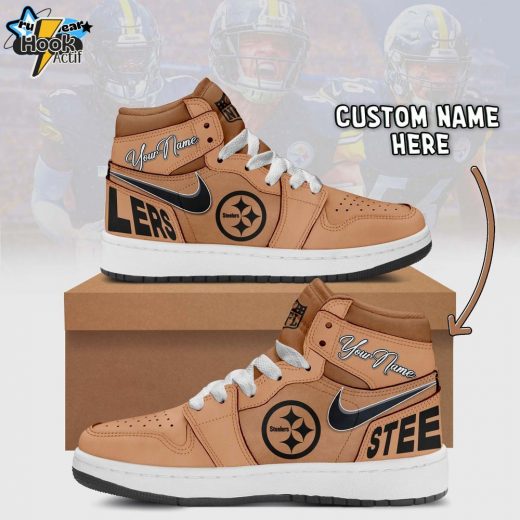 pittsburgh steelers- Brown Air Jordan 1 Shoes