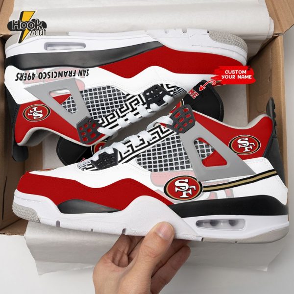 Air Jordan 4 San Francisco 49ers Sneakers - NFL Team Edition Shoes