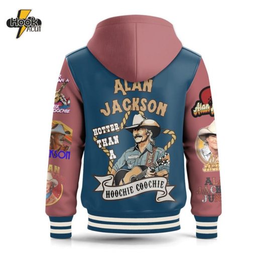 Alan Jackson Hooded Baseball Jacket