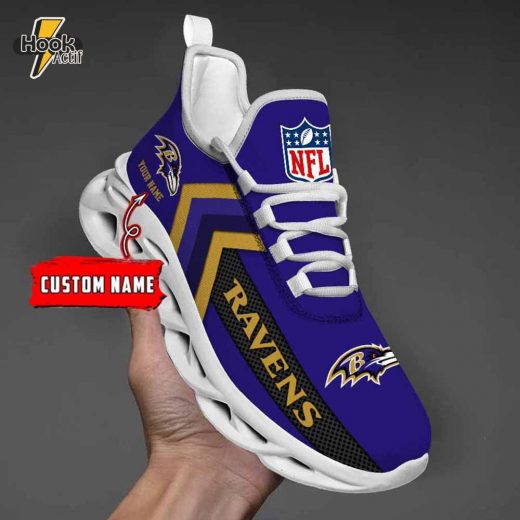 Baltimore Ravens Personalized Max Soul Shoes V08