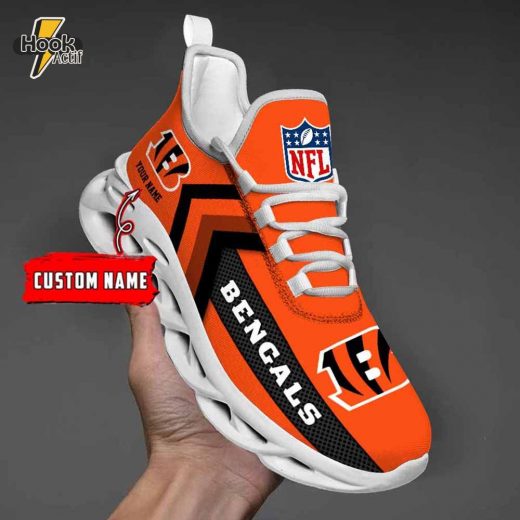 Cincinnati Bengals Max Soul Sneakers V08 with Custom Name