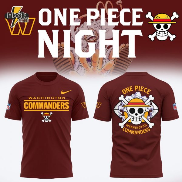 Commanders X One Piece T-Shirt - Anime Football Shirt