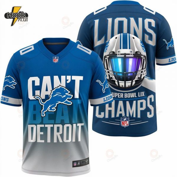 DL Can't Beat Detroit 2024-25 Championship 3D Football Jersey