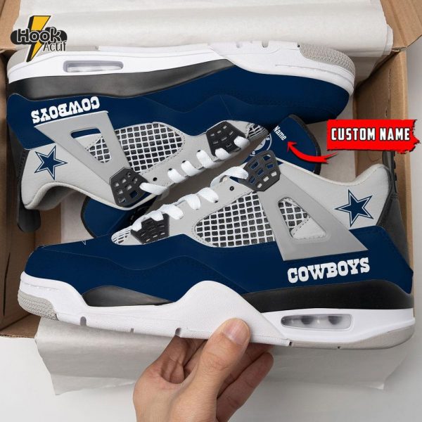Dallas Cowboys Air Jordan 4 Sneakers - Authentic NFL Team Shoes