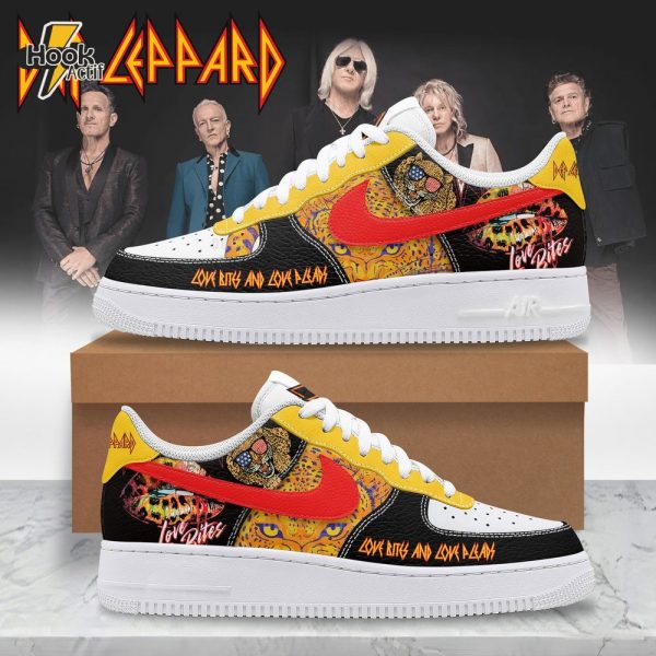 Def Leppard "Love Bites" Premium AF1 Sneakers - Vintage Rock Style Shoes