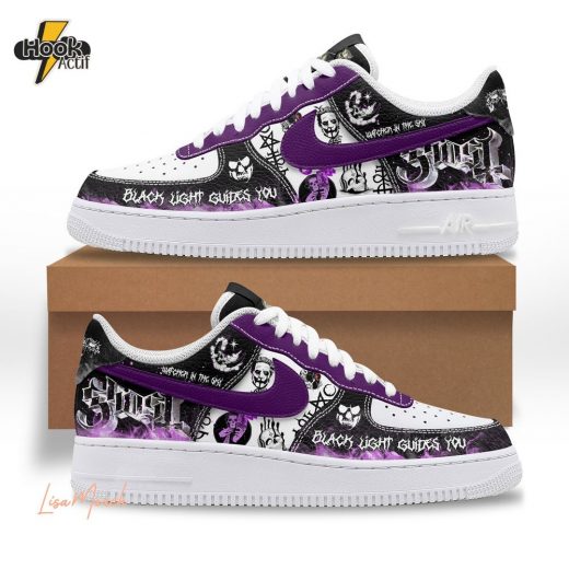 Ghost Band Black Light AF1 Sneaker – Glow-In-The-Dark Metal Fan Shoes