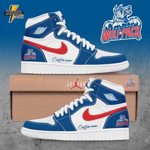 Hartford Wolf Pack Air Jordan 1 Custom Name Shoes
