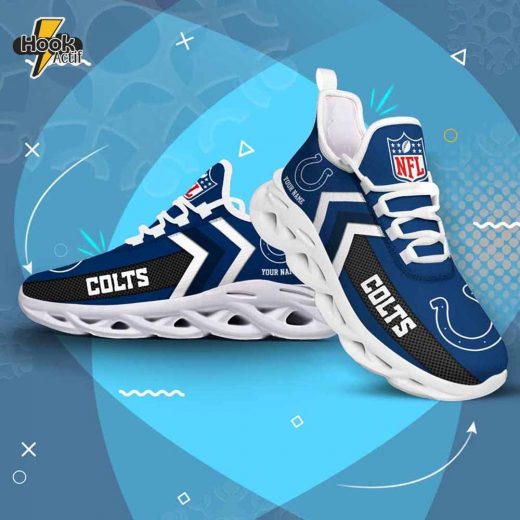 Indianapolis Colts Max Soul Shoes with Custom Name V08