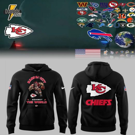 Kansas City Chiefs Football NFL 2025 Nike Limited “Chiefs Against The World” Black Hoodie