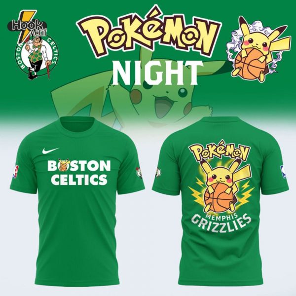 Limited Edition Boston Celtics x Pokémon Night T-Shirt 2025