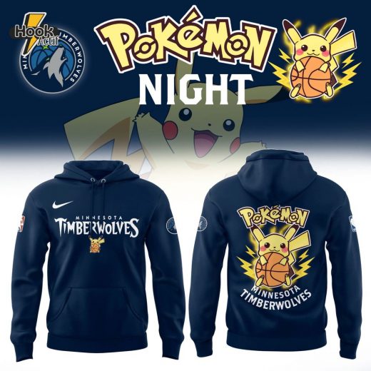 Limited Edition Minnesota Timberwolves X Pokemon Night Hoodie 2025