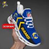 Detroit Lions Max Soul Shoes with Custom Name V08