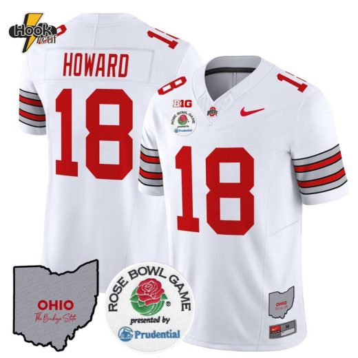 Men’s Ohio State Buckeyes ‘Heritage Stripe’ Rose Bowl Vapor Limited Jersey