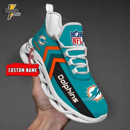 Miami Dolphins Custom Max Soul Sneakers V08 Edition