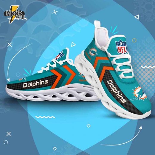 Miami Dolphins Custom Max Soul Sneakers V08 Edition