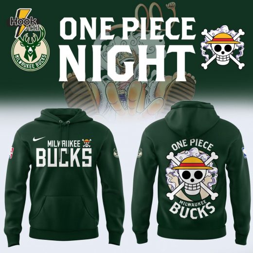 Milwaukee Bucks X One Piece Hoodie – Anime Basketball Apparel