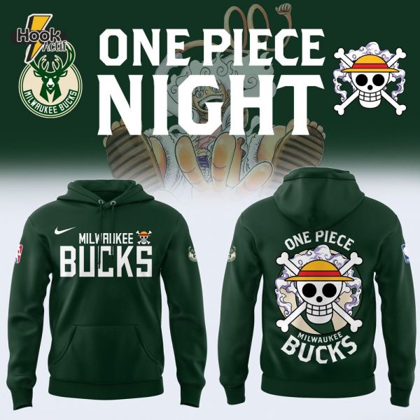 Milwaukee Bucks X One Piece Hoodie - Anime Basketball Apparel