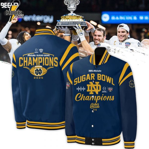 Notre Dame Fighting Irish 2025 Sugar Bowl Champions Bomber Jacket - Official College Football Outerwear