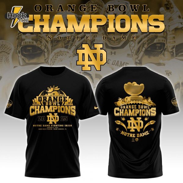 Notre Dame Fighting Irish Orange Bowl Champions T-Shirt 2025 - NCAA Limited Edition