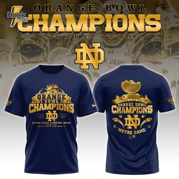 Notre Dame Fighting Irish Orange Bowl Champions T-Shirt 2025 V2 - Premium Fan Edition