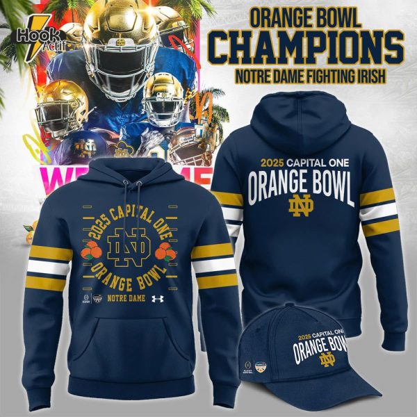 Notre Dame Orange Bowl Champions Hoodie Blue - College Team Apparel