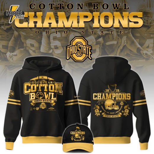 Ohio State Buckeyes Cotton Bowl Champions Hoodie 2025 – NCAA Limited Edition