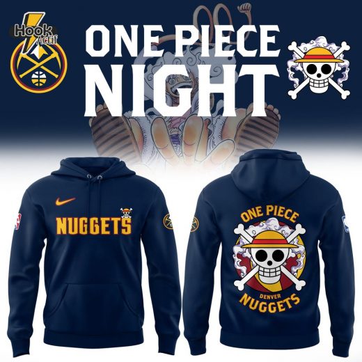 One Piece Luffy x Denver Nuggets Black Hoodie