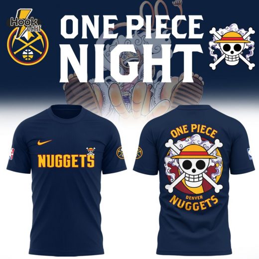 One Piece Luffy x Denver Nuggets Navy T-Shirt