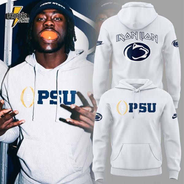 Penn State Iron Lion White Hoodie - PSU Official Gear