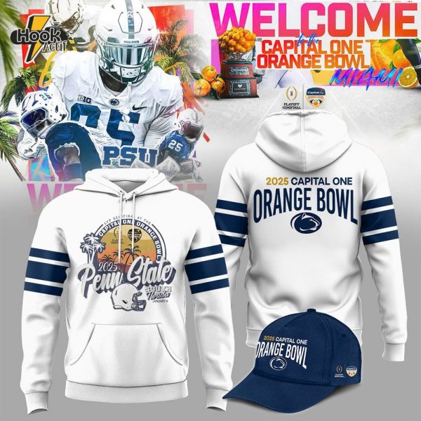 Penn State Orange Bowl Champions Hoodie White - Official NCAA Edition