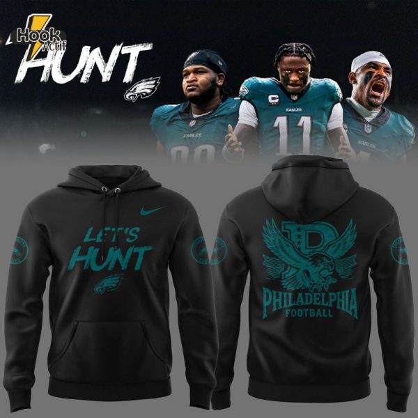 Philadelphia Eagles "Let's Hunt" Black Hoodie V2 - Nike Limited Edition