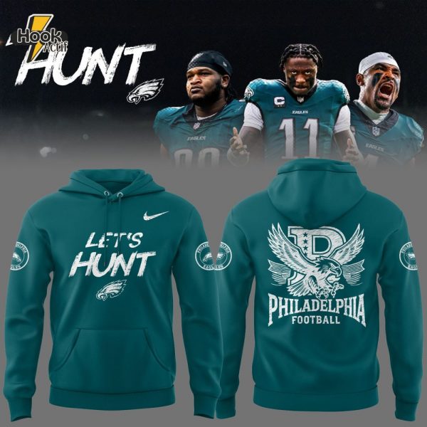 Philadelphia Eagles "Let's Hunt" Blue Hoodie 2025 Edition - NFL Team Apparel