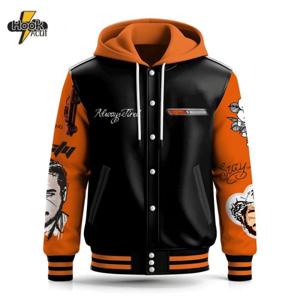 Post Malone Hooded Baseball Jacket – Buy Online at HookActif.com